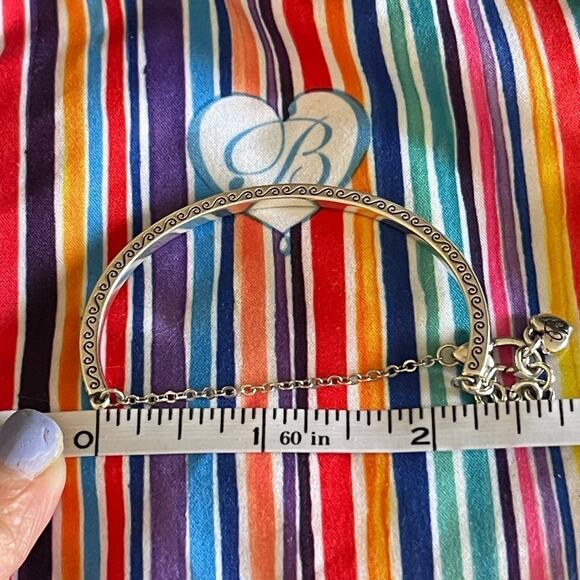 Brighton half crystal bangle half chain bracelet small - Picture 8 of 8